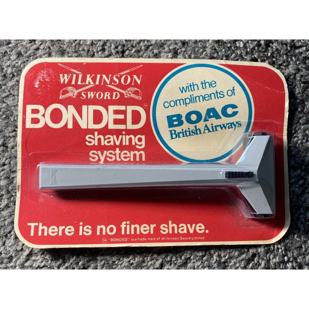 Vintage NOS Wilkinson Sword BONDED Shaving System British Airways BOAC Razor